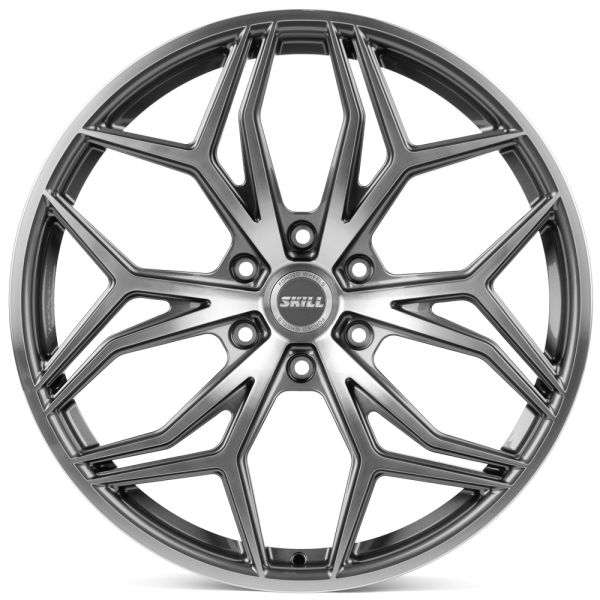 КОВАНЫЕ ДИСКИ 230411G SKILL SV353-FG485 22 J9 ET19 6X139.7 106.1 ГРАФИТ + ПОЛИРОВАННЫЕ СПИЦЫ