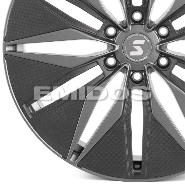 КОВАНЫЕ ДИСКИ H240607D SKILL SV380-SV481 22 J9 ET19 6X139.7 77.8 ГРАФИТ МАТОВЫЙ + КАРБОН SFC12