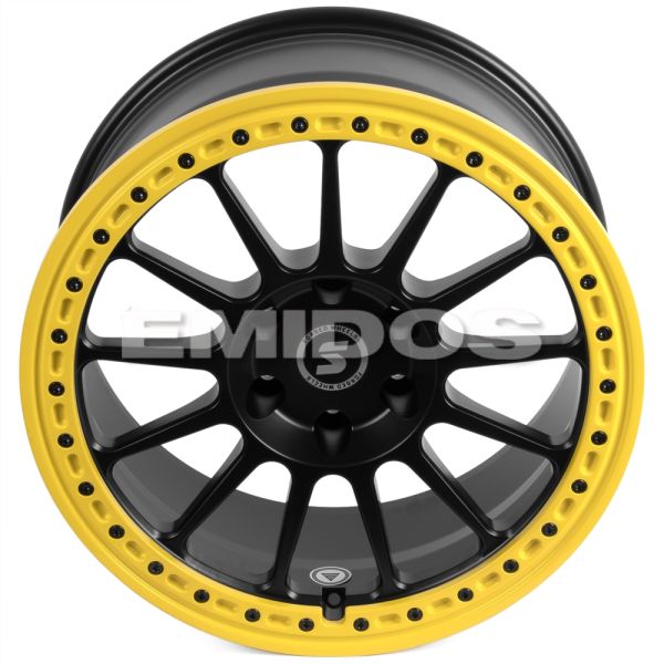 КОВАНЫЕ ДИСКИ H250611H SKILL SV426-SV451 20 J9 ET19 6X139.7 77.8 ЧЕРНЫЙ МАТОВЫЙ + ЖЕЛТЫЙ ОБОД