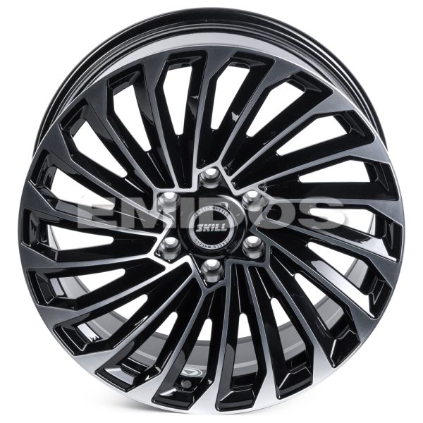 КОВАНЫЕ ДИСКИ H241015B SKILL SV603-SV306 20 J9 ET28 6X139.7 106.1 ЧЁРНЫЙ ГЛЯНЦЕВЫЙ + ПОЛИРОВАННЫЕ СП