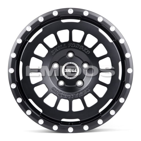 КОВАНЫЕ ДИСКИ H241228H SKILL SV606-SV406 17 J8 ET45 5X120 65.1 ЧЁРНЫЙ МАТОВЫЙ + ПОЛИРОВКА + ДЕКОРАТИ