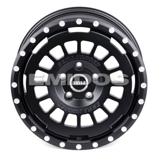 КОВАНЫЕ ДИСКИ H241228H SKILL SV606-SV406 17 J8 ET45 5X120 65.1 ЧЁРНЫЙ МАТОВЫЙ + ПОЛИРОВКА + ДЕКОРАТИ