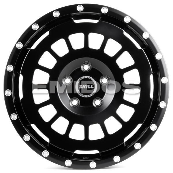 КОВАНЫЕ ДИСКИ H250925W SKILL SV606-SB532 18 J8.5 ET45 5X120 65.1 ЧЁРНЫЙ МАТОВЫЙ + ПОЛИРОВАННЫЕ СПИЦЫ