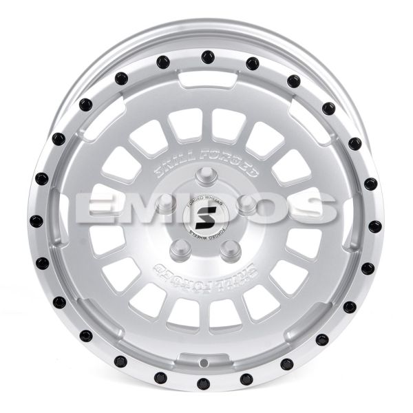 КОВАНЫЕ ДИСКИ H241228G SKILL SV606-SV420 18 J8.5 ET45 5X120 65.1 СЕРЕБРО ГЛЯНЦЕВОЕ + ЧЁРНЫЕ ДЕКОРАТИ