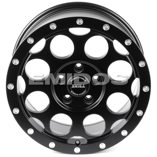 КОВАНЫЕ ДИСКИ H241228J SKILL SV607-SV406 17 J8 ET45 5X120 65.1 ЧЁРНЫЙ МАТОВЫЙ + ПОЛИРОВАННЫЕ ДЕКОРАТ