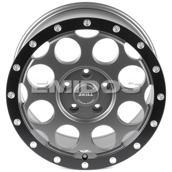 КОВАНЫЕ ДИСКИ H241228K SKILL SV607-SV406 17 J8 ET45 5X120 65.1 ГРАФИТ МАТОВЫЙ + МАТОВЫЙ ОБОД + ПОЛИР