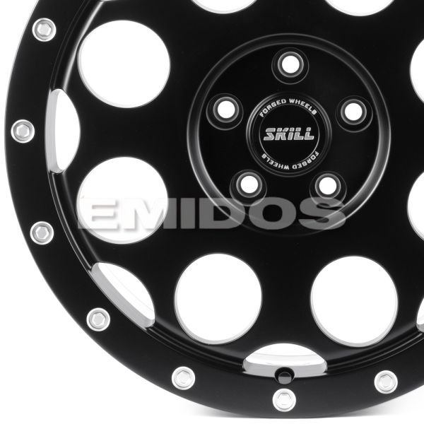 КОВАНЫЕ ДИСКИ H250114C SKILL SV607-SK302 18 J8.5 ET45 5X120 65.1 ЧЁРНЫЙ МАТОВЫЙ + ПОЛИРОВАННЫЕ ДЕКОР