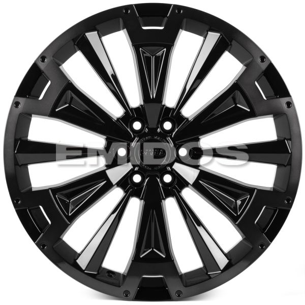 КОВАНЫЕ ДИСКИ H250522B SKILL SV619-SV449 20 J8 ET46 6X114.3 67.1 ЧЁРНЫЙ ГЛЯНЦЕВЫЙ + ПОЛИРОВАННЫЕ СПИ