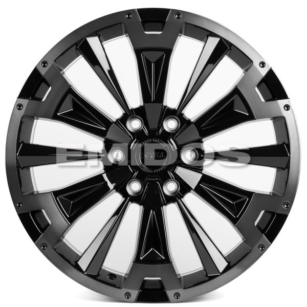 КОВАНЫЕ ДИСКИ H241229A SKILL SV619-CS412 20 J9 ET50 6X139.7 95.1 ЧЁРНЫЙ ГЛЯНЦЕВЫЙ + ПОЛИРОВАННЫЕ СПИ