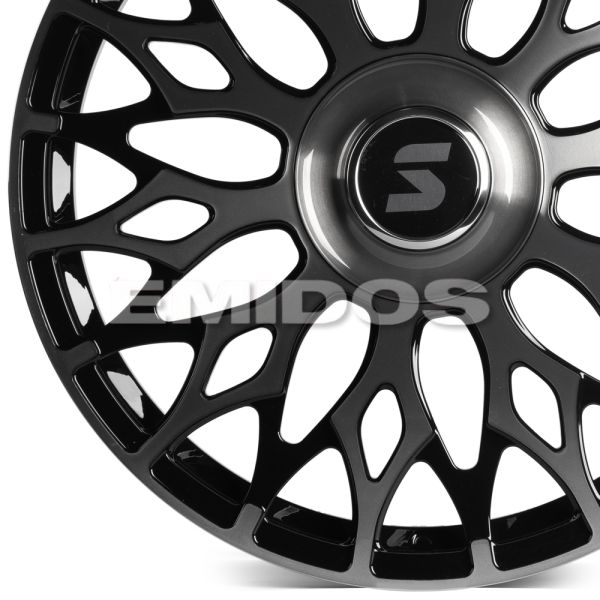 КОВАНЫЕ ДИСКИ H240921C SKILL SV667-CS442 22 J9 ET50 6X139.7 95.1 ЧЁРНЫЙ ГЛЯНЦЕВЫЙ + ПОЛИРОВАННЫЕ СПИ