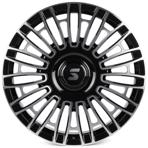 КОВАНЫЕ ДИСКИ H250905G SKILL SV702-SL251 22 J9 ET28 6X139.7 78.1 ЧЁРНЫЙ ГЛЯНЦЕВЫЙ + ПОЛИРОВАННЫЕ СПИ