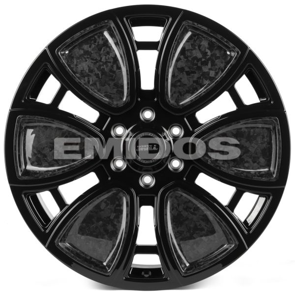 КОВАНЫЕ ДИСКИ H240703K SKILL SV808-SV481 22 J9 ET50 6X139.7 95.1 ЧЁРНЫЙ ГЛЯНЦЕВЫЙ + КАРБОН SFC06