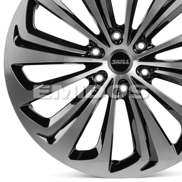 КОВАНЫЕ ДИСКИ 230330Y SKILL SV905-CS286 22 J9 ET50 6X139.7 95.1 ЧЁРНЫЙ + ПОЛИРОВАННЫЕ СПИЦЫ