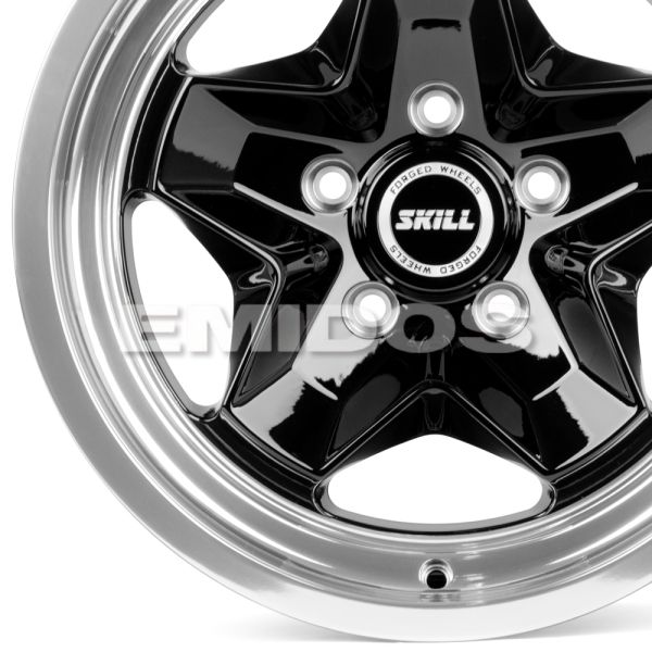 КОВАНЫЕ ДИСКИ H230612A SKILL SV911-SV274 17 J8.5 ET12 5X127 71.5 ЧЁРНЫЙ + ПОЛИРОВАННЫЙ ОБОД