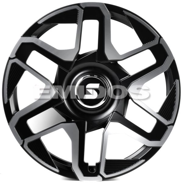 КОВАНЫЕ ДИСКИ H241105A SKILL SV912-SL253 20 J10 ET10 6X139.7 77.8 ЧЁРНЫЙ МАТОВЫЙ + ПОЛИРОВАННЫЕ СПИЦ