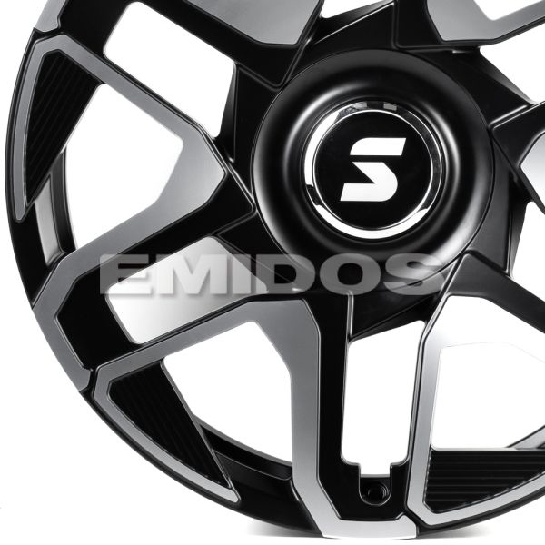 КОВАНЫЕ ДИСКИ H241105A SKILL SV912-SL253 20 J10 ET10 6X139.7 77.8 ЧЁРНЫЙ МАТОВЫЙ + ПОЛИРОВАННЫЕ СПИЦ