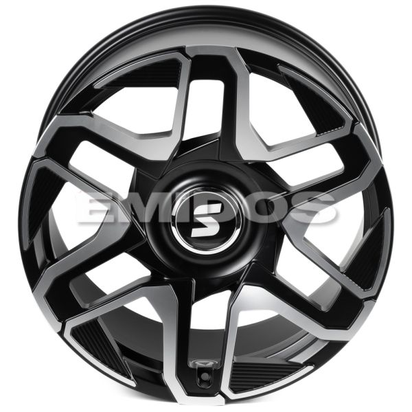 КОВАНЫЕ ДИСКИ H241105A SKILL SV912-SL253 20 J10 ET10 6X139.7 77.8 ЧЁРНЫЙ МАТОВЫЙ + ПОЛИРОВАННЫЕ СПИЦ