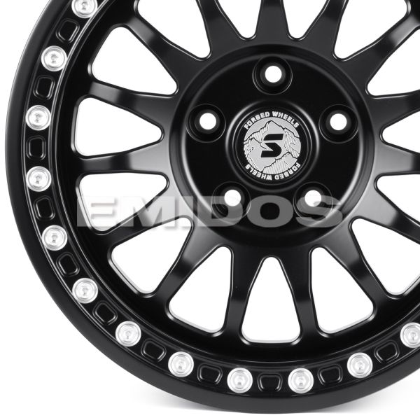 КОВАНЫЕ ДИСКИ H250917H SKILL SV980-SK290 17 J9 ET12 5X127 71.5 ЧЁРНЫЙ МАТОВЫЙ + ДЕКОРАТИВНЫЕ БОЛТЫ