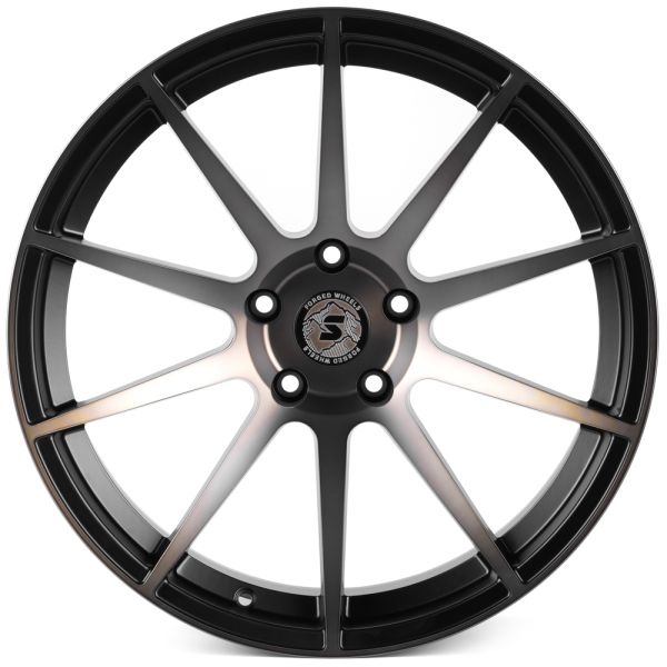 КОВАНЫЕ ДИСКИ H250917U SKILL SV994-SK335 20 J10 ET-20 5X127 71.5 ЧЁРНЫЙ МАТОВЫЙ + ПОЛИРОВАННЫЕ СПИЦЫ