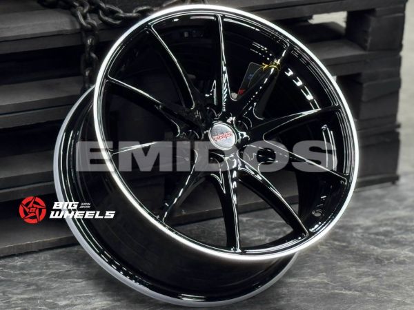 Комплект дисков 81387/17/66.6/Чёрный Глянцевый + Полированный Обод