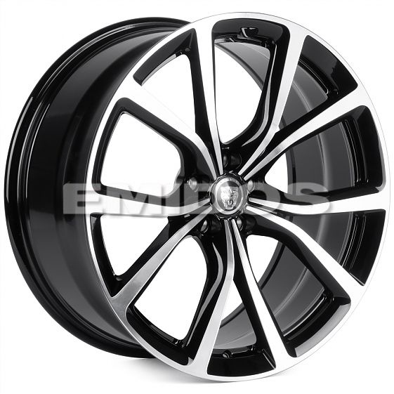 Комплект дисков 28637/20/63.4/Черный + Полированные Спицы