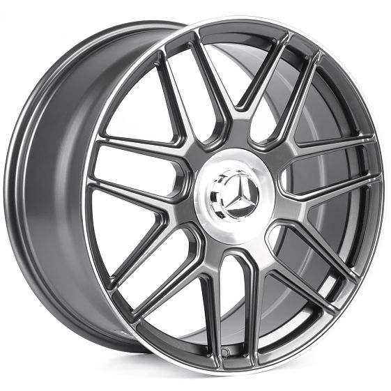 Комплект дисков 28613/21/66.5/Графит + Полированный Обод