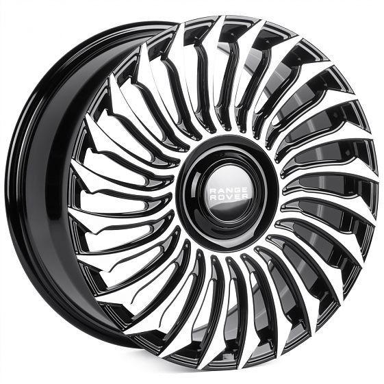 Комплект дисков 28586/20/72.56/Черный + Полированные Спицы